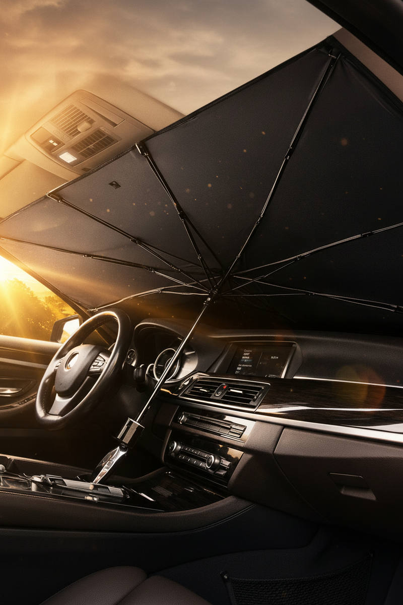🚗 Foldable Windshield Sun Shade – Keep Your Car Cool in Seconds